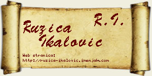 Ružica Ikalović vizit kartica